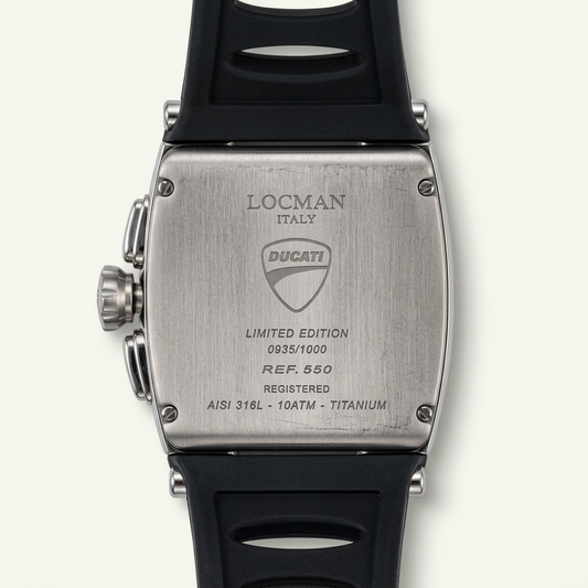 Locman Ducati Cronografo ref. 550 – Grigio e cinturino nero, Edizione limitata