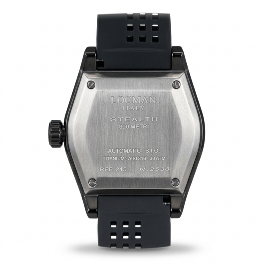 Locman Stealth automatico S.I.O. ref. 215 – Nero, 300 metri