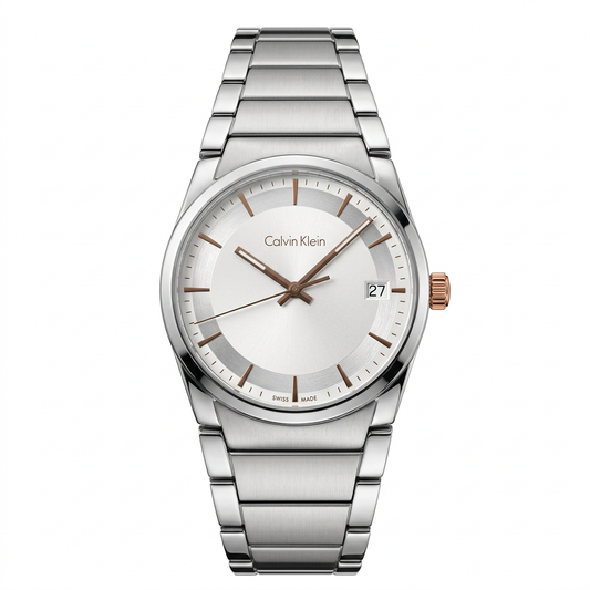 Calvin Klein K6K31B46 | Orologio Swiss Made in acciaio con quadrante chiaro