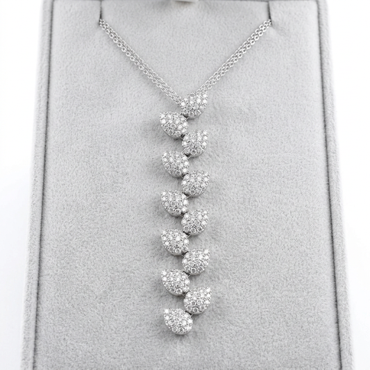 Collana Damiani 20020015 | Oro bianco 18 kt e diamanti 3,10 ct H