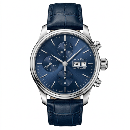 Louis Erard 78269 AA15 | Cronografo automatico blu con giorno e data