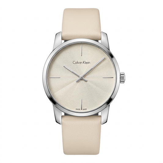 Calvin Klein K2G231XH | Orologio al quarzo Swiss Made con cinturino beige