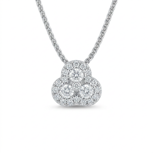 Recarlo ZQ 768/B | Collana in oro bianco 18 kt con diamanti 0,41 ct G–VVS