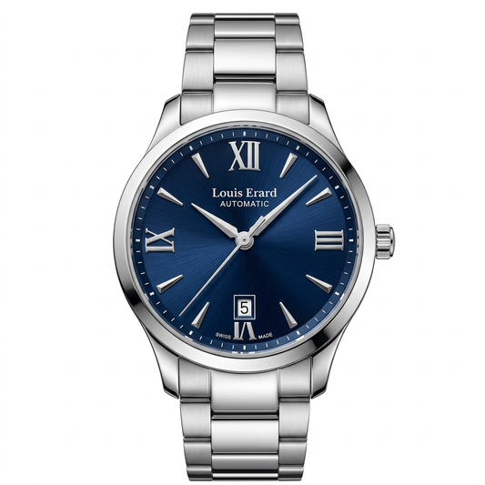 Louis Erard 20100AA05.BMA17 | Orologio donna automatico con quadrante blu e bracciale in acciaio
