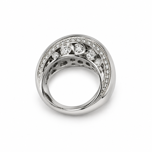 Anello Recarlo in oro 18 kt con diamanti, 0,91 ct