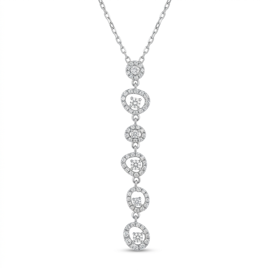 Collana Damiani 20043534 | Oro bianco 18 kt e diamanti 0,72 ct H
