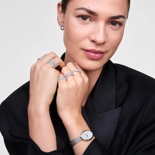 Orologio Daniel Wellington Juliette Braided Mesh White Sunray Silver