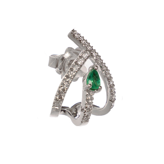 Orecchini Fantasia con Smeraldi e Diamanti – Collezione Conte Creative