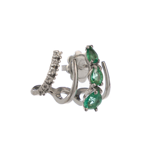 Orecchini Fantasia con Smeraldi e Diamanti – Collezione Conte Creative