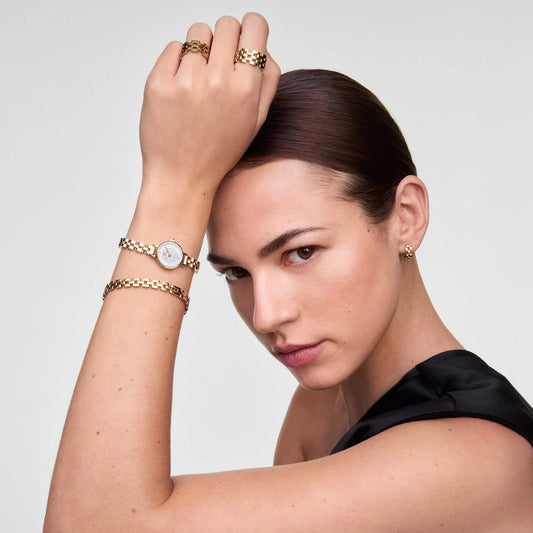 Orologio Daniel Wellington Petite Mini Arch 3-Link White Gold