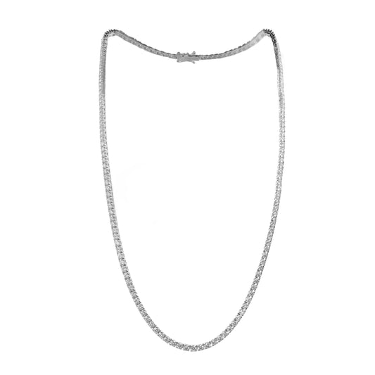 Collana Tennis in Oro Bianco con Diamanti – Collezione Conte Creative