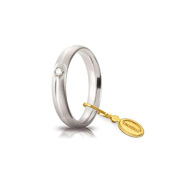Fede Comoda mm.4,0 in oro bianco - Gioielleria Conte