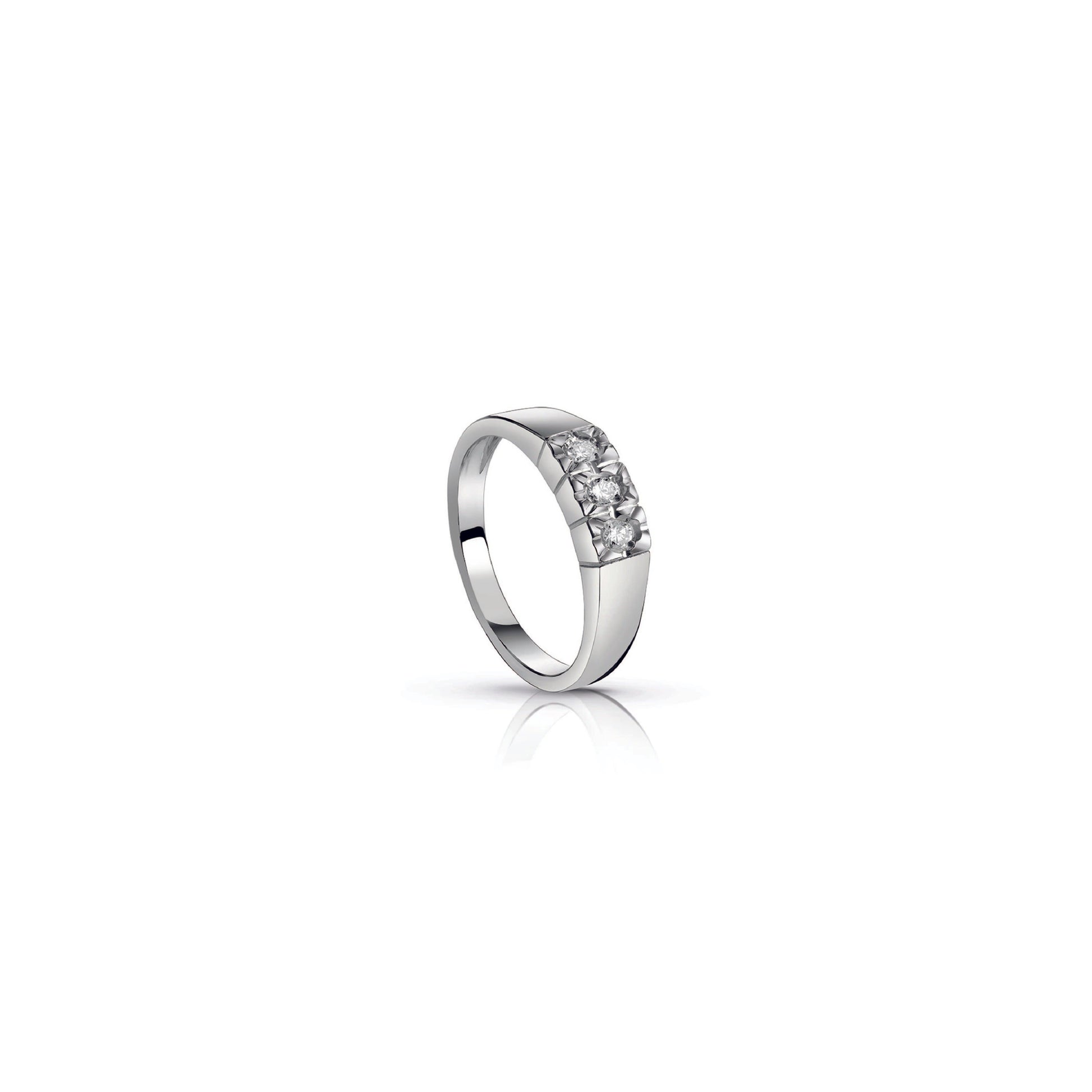 Anello Trilogy diamantato - Gioielleria Conte