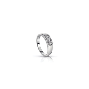 Anello Trilogy diamantato - Gioielleria Conte