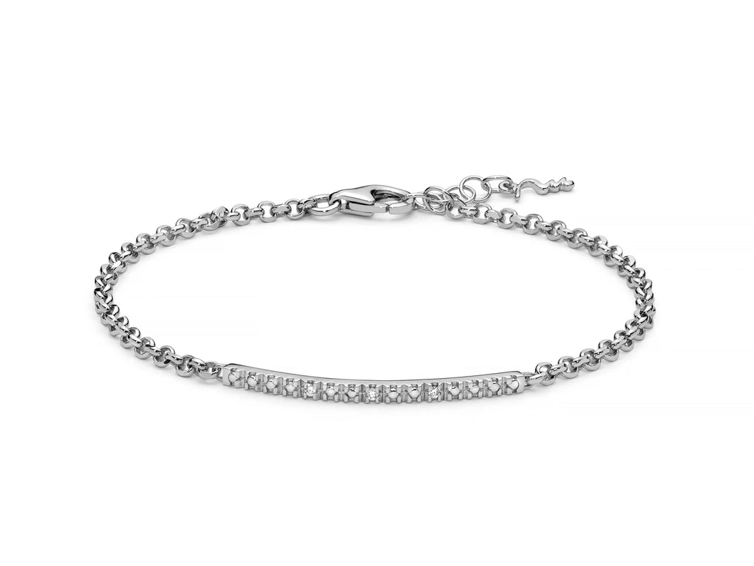 I Diamanti - Bracciale con diamanti naturali e argento.