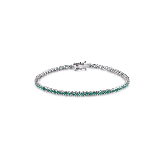 Bracciale griffe tonda con smeraldi - Gioielleria Conte