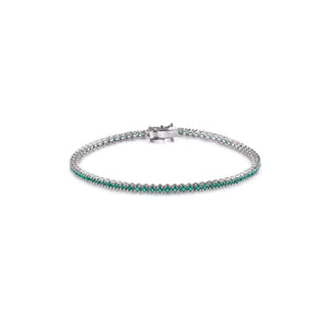 Bracciale griffe tonda con smeraldi - Gioielleria Conte