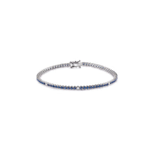 Bracciale griffe tonda con zaffiri - Gioielleria Conte