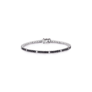 Bracciale Griffe quadra con diamanti neri - Gioielleria Conte