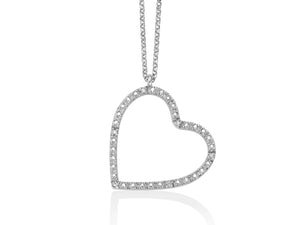 I Diamanti - Collana a forma cuore con diamanti naturali.
