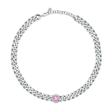 Carica l&#39;immagine nel visualizzatore di Gallery, Chiara Ferragni | BRACCIALE BOSSY CHAIN SILVER E PIETRE ROSA - Gioielleria Conte
