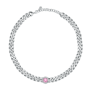 Chiara Ferragni | BRACCIALE BOSSY CHAIN SILVER E PIETRE ROSA - Gioielleria Conte