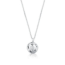 Carica l&#39;immagine nel visualizzatore di Gallery, COLLANA CON PENDENTE DEDICA ANGELI IN ARGENTO E CUORE CON ZIRCONI - Gioielleria Conte

