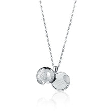 Carica l&#39;immagine nel visualizzatore di Gallery, COLLANA CON PENDENTE DEDICA ANGELI IN ARGENTO E CUORE CON ZIRCONI - Gioielleria Conte
