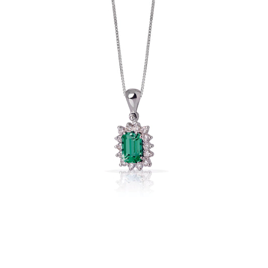 Collana ottagonale con contorno di diamanti una griffe - Gioielleria Conte
