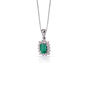 Collana ottagonale con contorno di diamanti una griffe - Gioielleria Conte