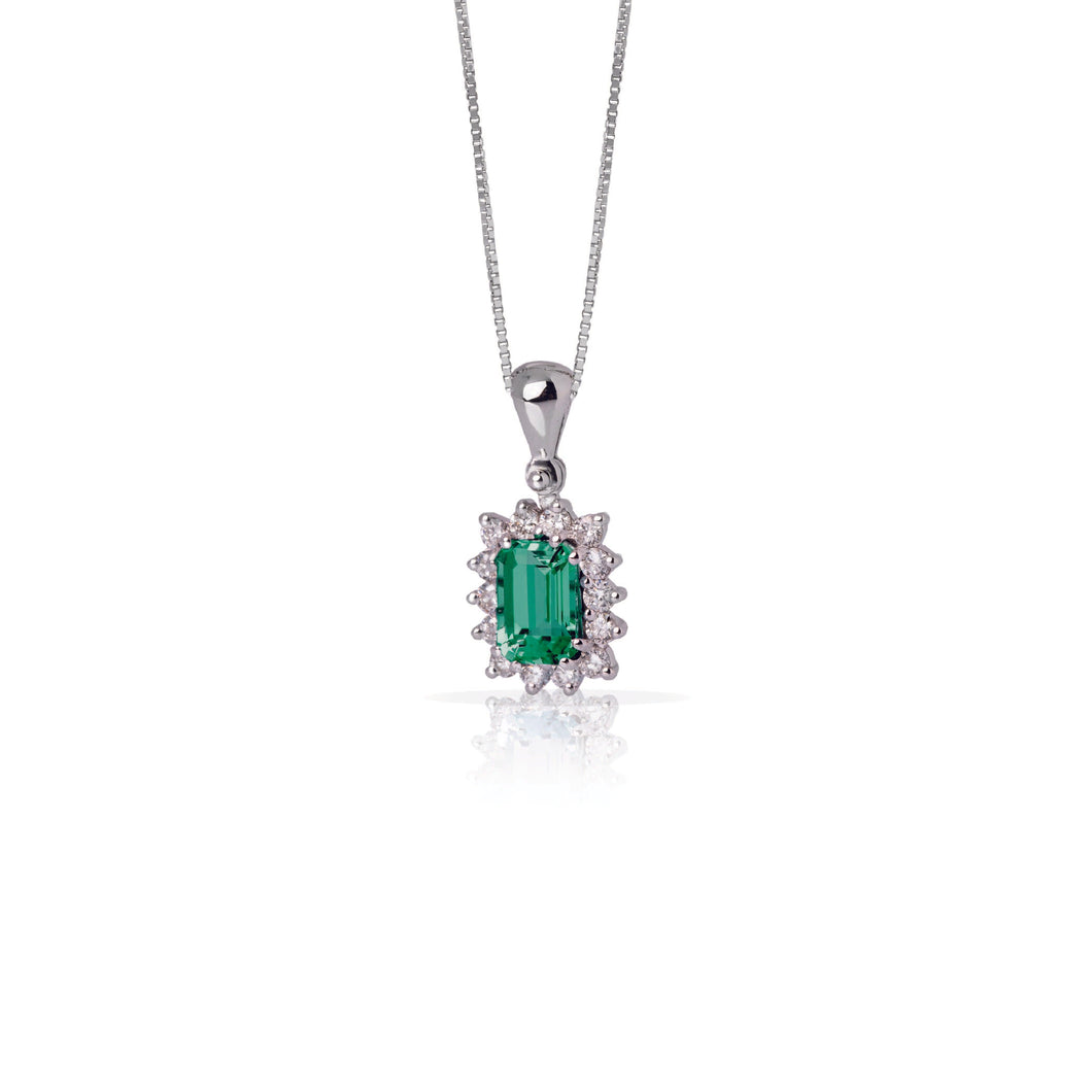 Collana ottagonale con contorno di diamanti una griffe - Gioielleria Conte