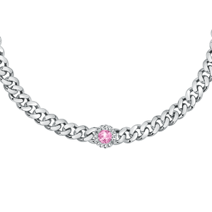 Chiara Ferragni | BRACCIALE BOSSY CHAIN SILVER E PIETRE ROSA - Gioielleria Conte