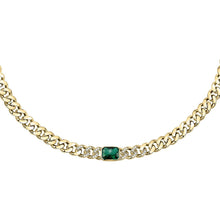 Carica l&#39;immagine nel visualizzatore di Gallery, Chiara Ferragni | COLLANA BOSSY CHAIN DORATO SMERALDO - Gioielleria Conte
