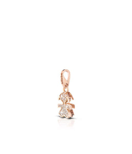 Pavé micro-setting bimba piccola oro rosa - Gioielleria Conte