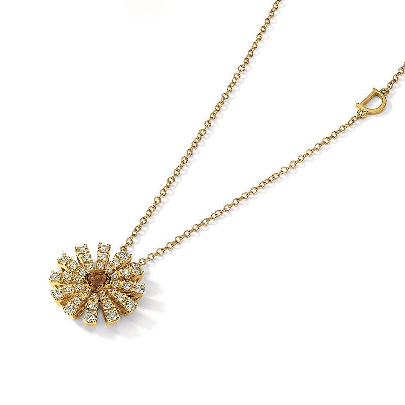 Damiani | Margherita Collana in oro giallo con diamanti e quarzo citrino - Gioielleria Conte