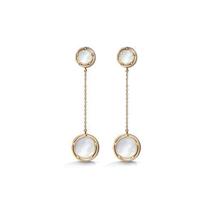 Damiani | D.Side Orecchini in oro rosa, madreperla e diamanti - Gioielleria Conte