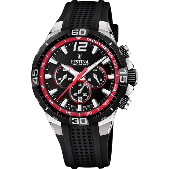 OROLOGIO FESTINA CHRONO BIKE COLORE NERO, CINTURINO IN SILICONE - Gioielleria Conte