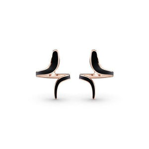 Damiani | Eden Orecchini in oro rosa e ceramica nera - Gioielleria Conte