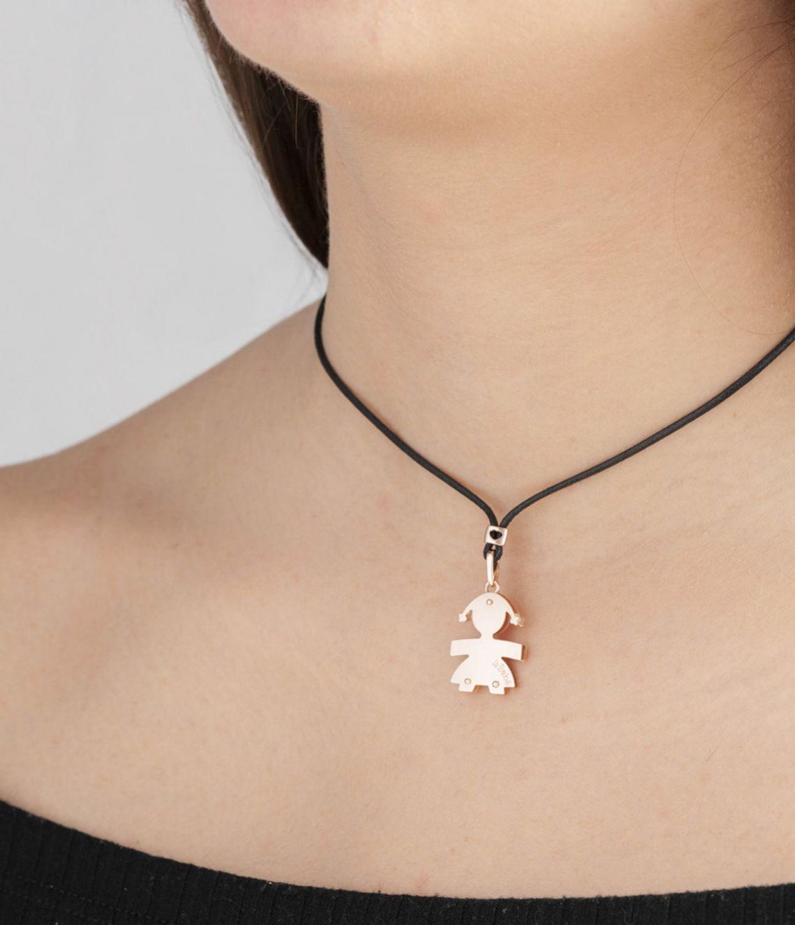 Ciondolo Classico bimba oro rosa - Gioielleria Conte