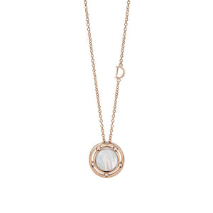 Damiani | D.Side Collana in oro rosa con madreperla e diamanti - Gioielleria Conte