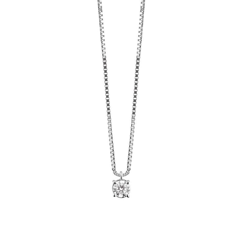 Damiani | Luce Collana in oro bianco con diamanti 0,21 carati - Gioielleria Conte