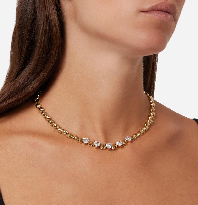 Collana Girocollo In Pizzo Blu Con Ciondolo Cuore Di Zaffiro - Stile Gotico Bohémien Per Donne