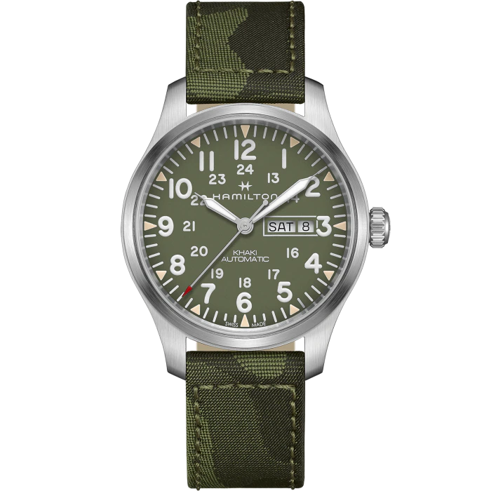 KHAKI FIELD DAY DATE AUTO Carica automatica | 42mm | H70535061 - Gioielleria Conte