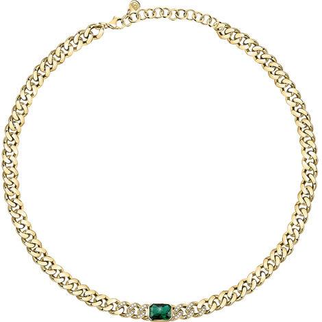 Chiara Ferragni | COLLANA BOSSY CHAIN DORATO SMERALDO - Gioielleria Conte